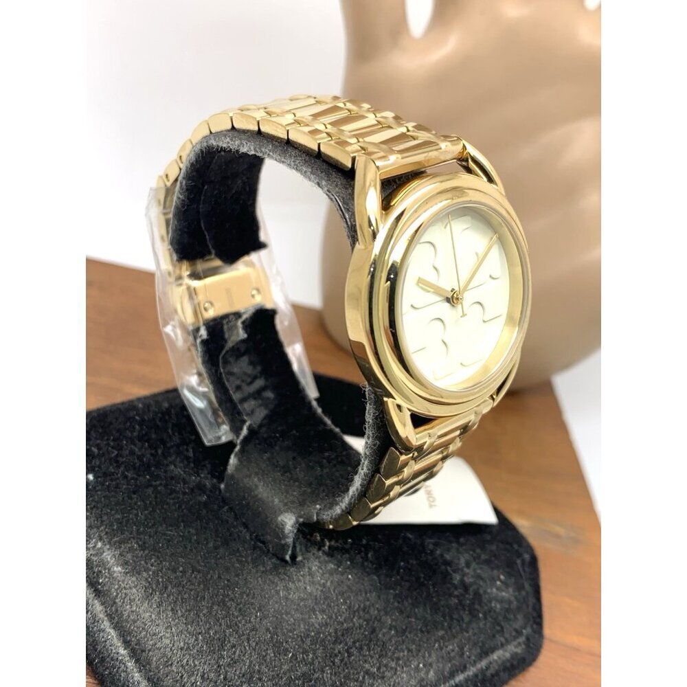 Tory Burch Women's Watch TBW7220 Miller Quartz Cream Dial Gold Stainless Steel - Picture 13 of 13